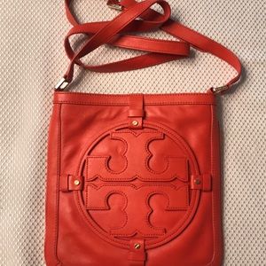 Tory Burch orange cross body bag